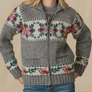 Sundance Lost Horizons “Flower Trail” wool cardigan. NWOT